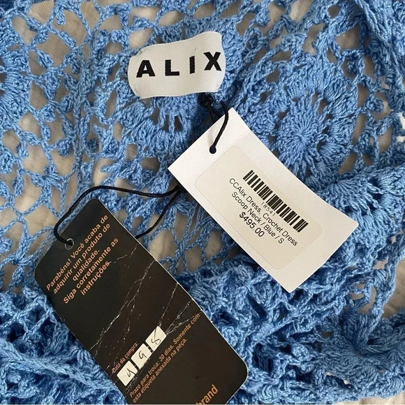 Alix Blue Crotchet Scoop Neck Maxi Dress - Picture 6 of 11